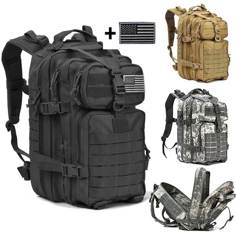 IDOGEAR Tactical Backpack 40L Molle Rucksacks Assault Pack Bug Out Bag Camping 
